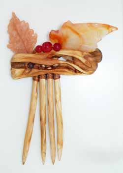 wood branch hair decorations accessories combs